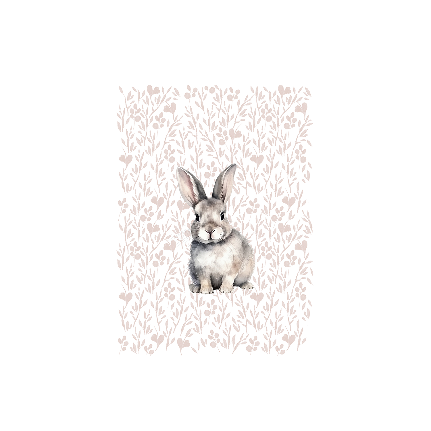 wall-art-print-canvas-poster-framed-Bunny Pattern , By At Viv Home Prints-1