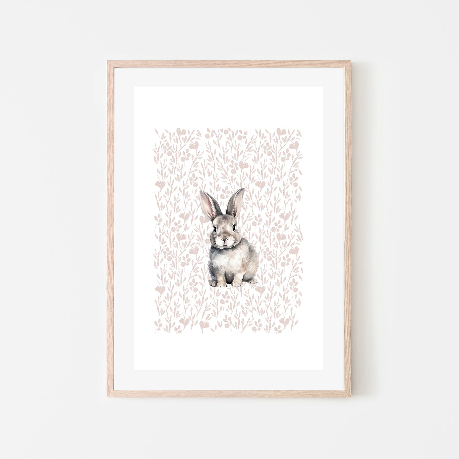 wall-art-print-canvas-poster-framed-Bunny Pattern , By At Viv Home Prints-6
