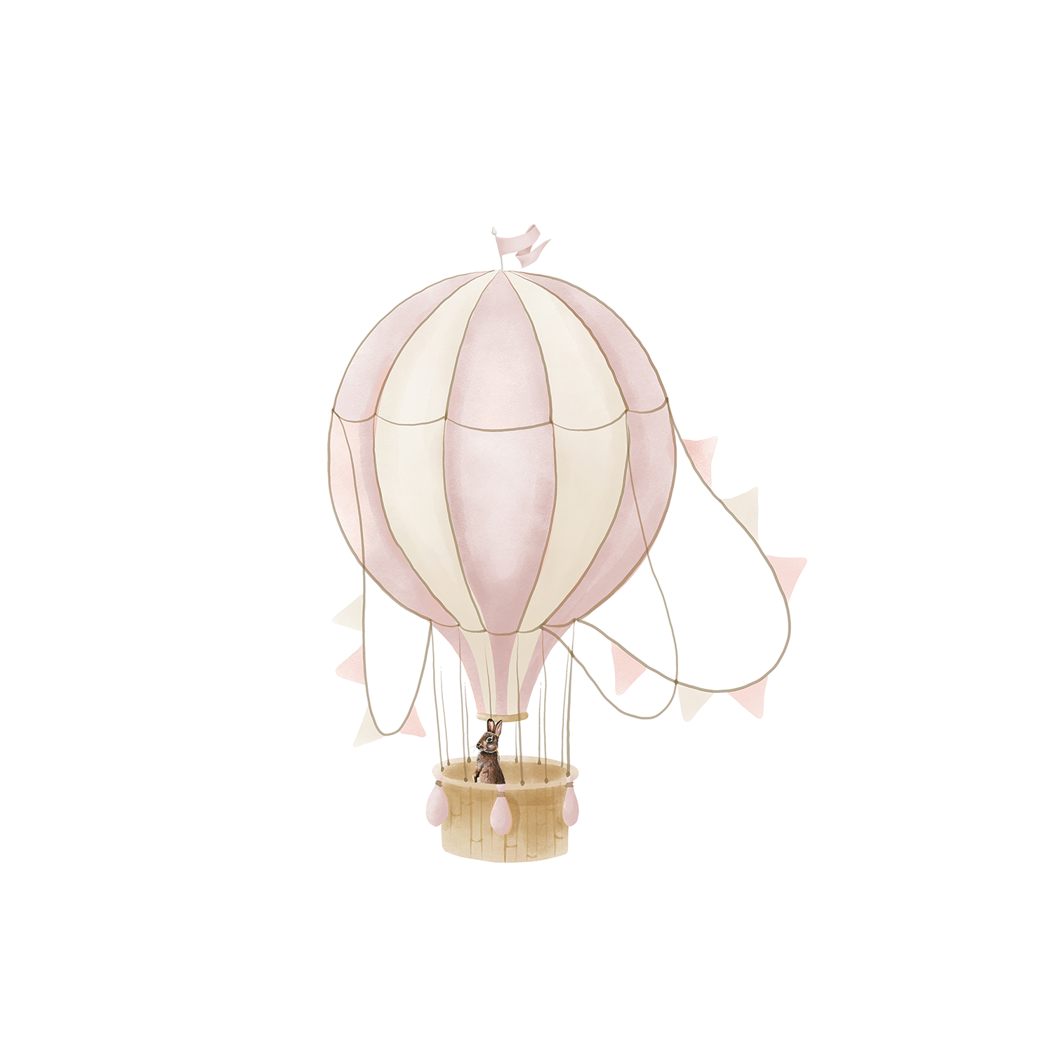wall-art-print-canvas-poster-framed-Bunny With Balloon , By At Viv Home Prints-1