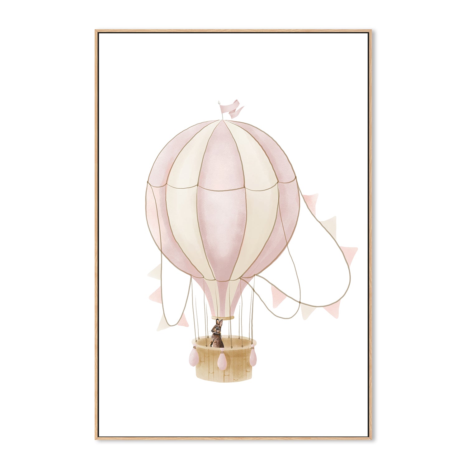 wall-art-print-canvas-poster-framed-Bunny With Balloon , By At Viv Home Prints-4