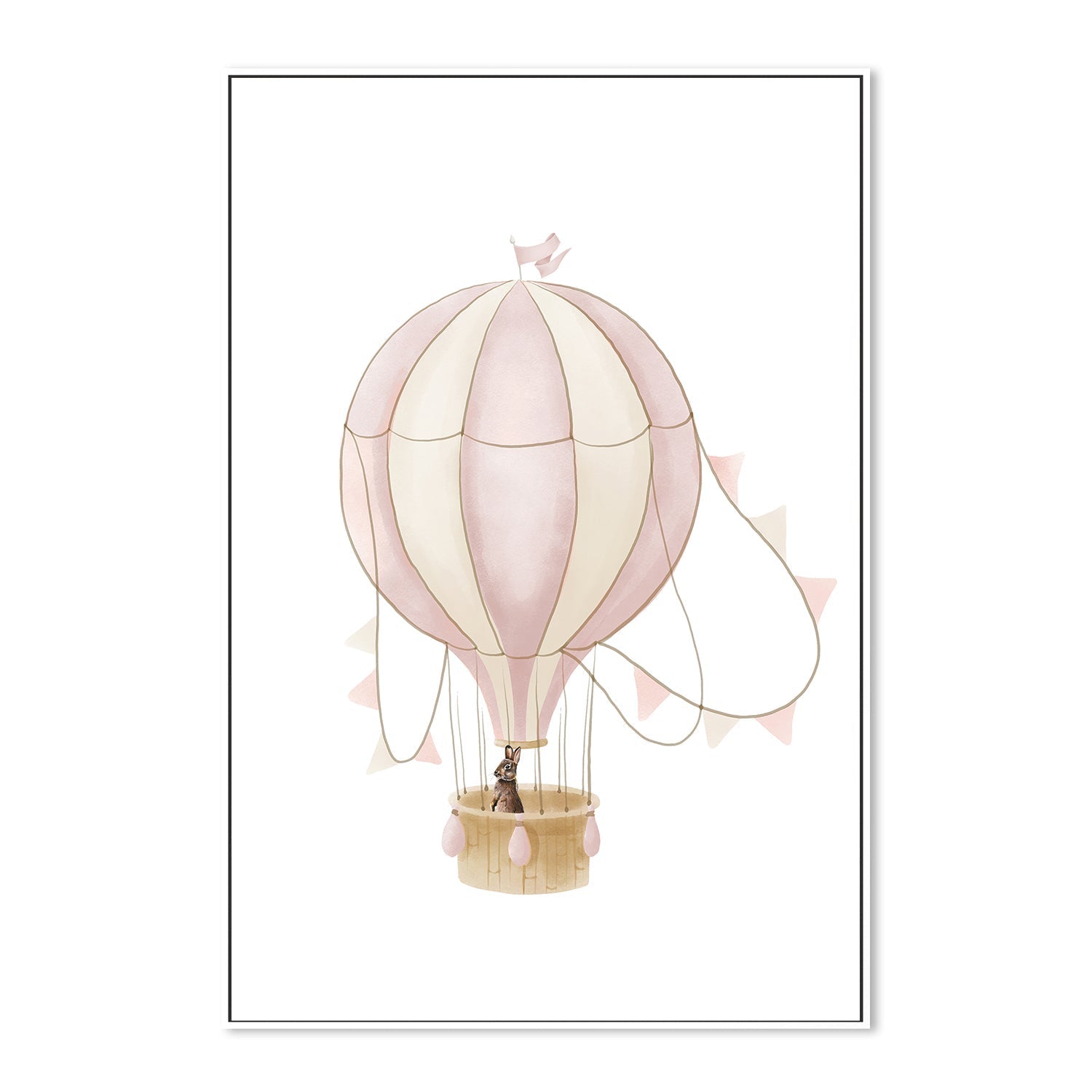 wall-art-print-canvas-poster-framed-Bunny With Balloon , By At Viv Home Prints-5