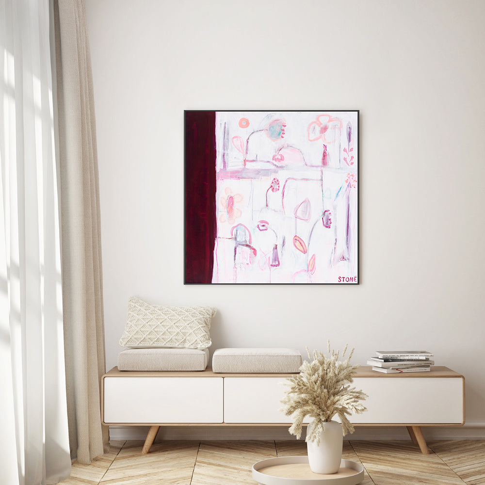 wall-art-print-canvas-poster-framed-Burgundy Bloom , By Belinda Stone-GIOIA-WALL-ART