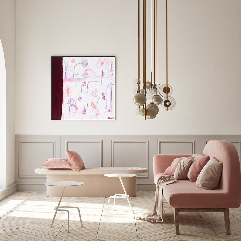 wall-art-print-canvas-poster-framed-Burgundy Bloom , By Belinda Stone-GIOIA-WALL-ART
