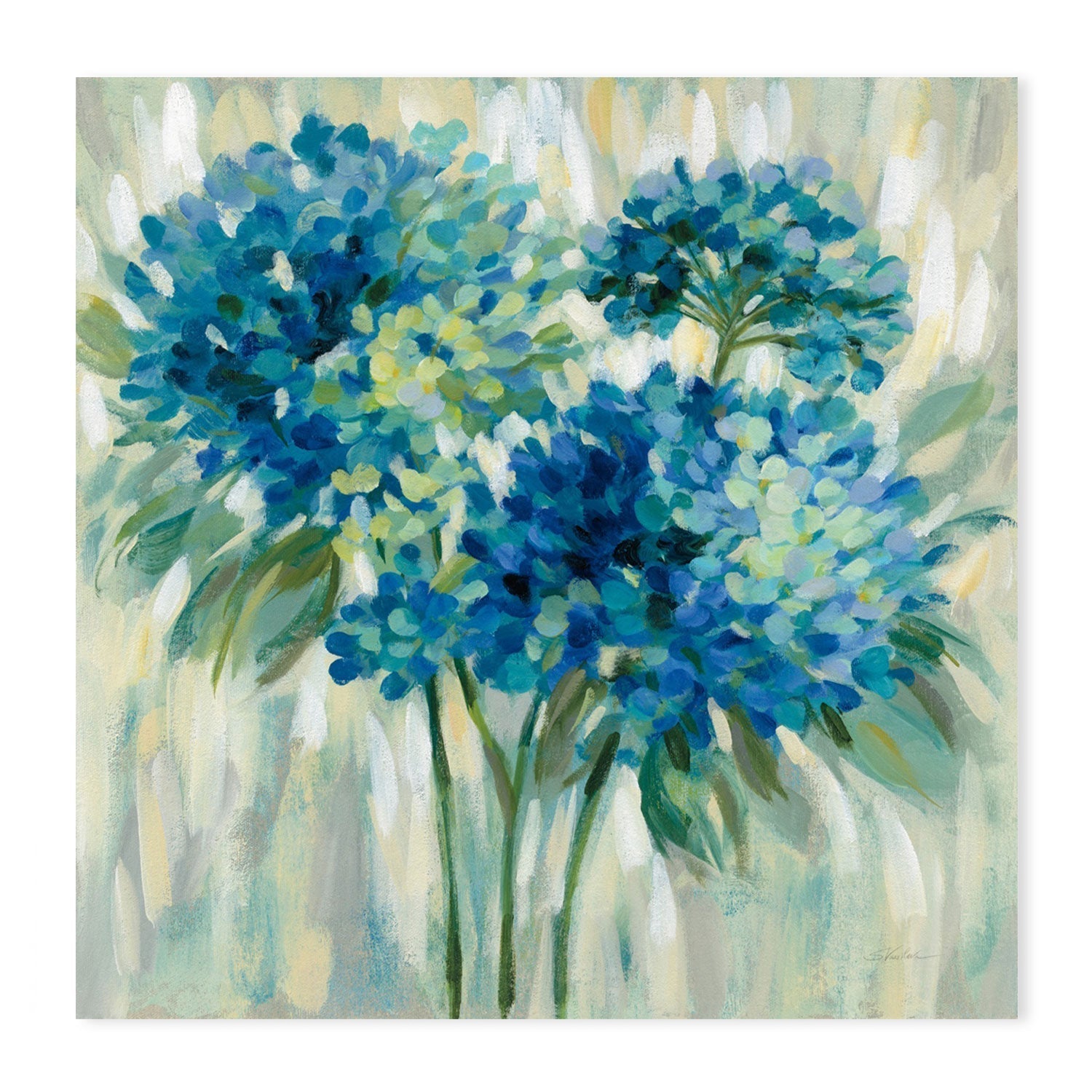 wall-art-print-canvas-poster-framed-Burst of Hydrangeas-by-Silvia Vassileva-Gioia Wall Art