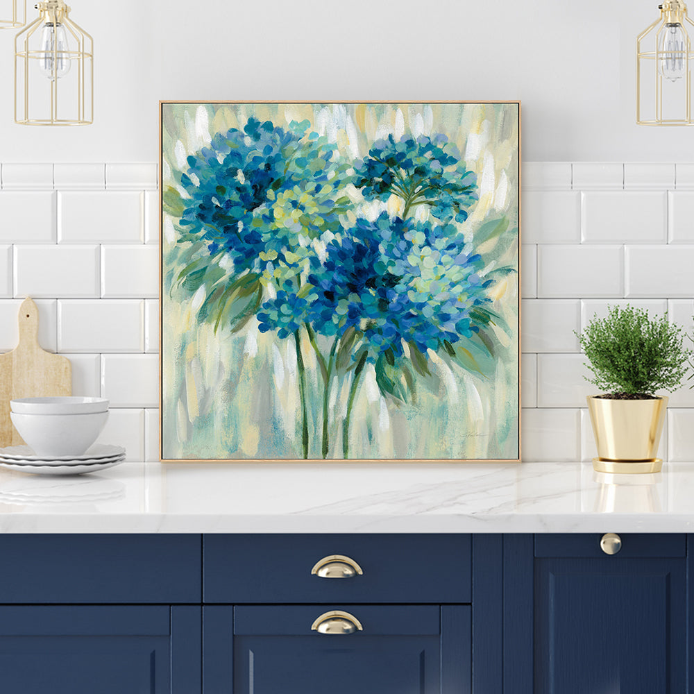 wall-art-print-canvas-poster-framed-Burst of Hydrangeas-by-Silvia Vassileva-Gioia Wall Art
