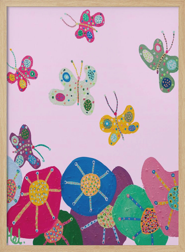wall-art-print-canvas-poster-framed-Butterflies Garden , By Helen Joynson-4