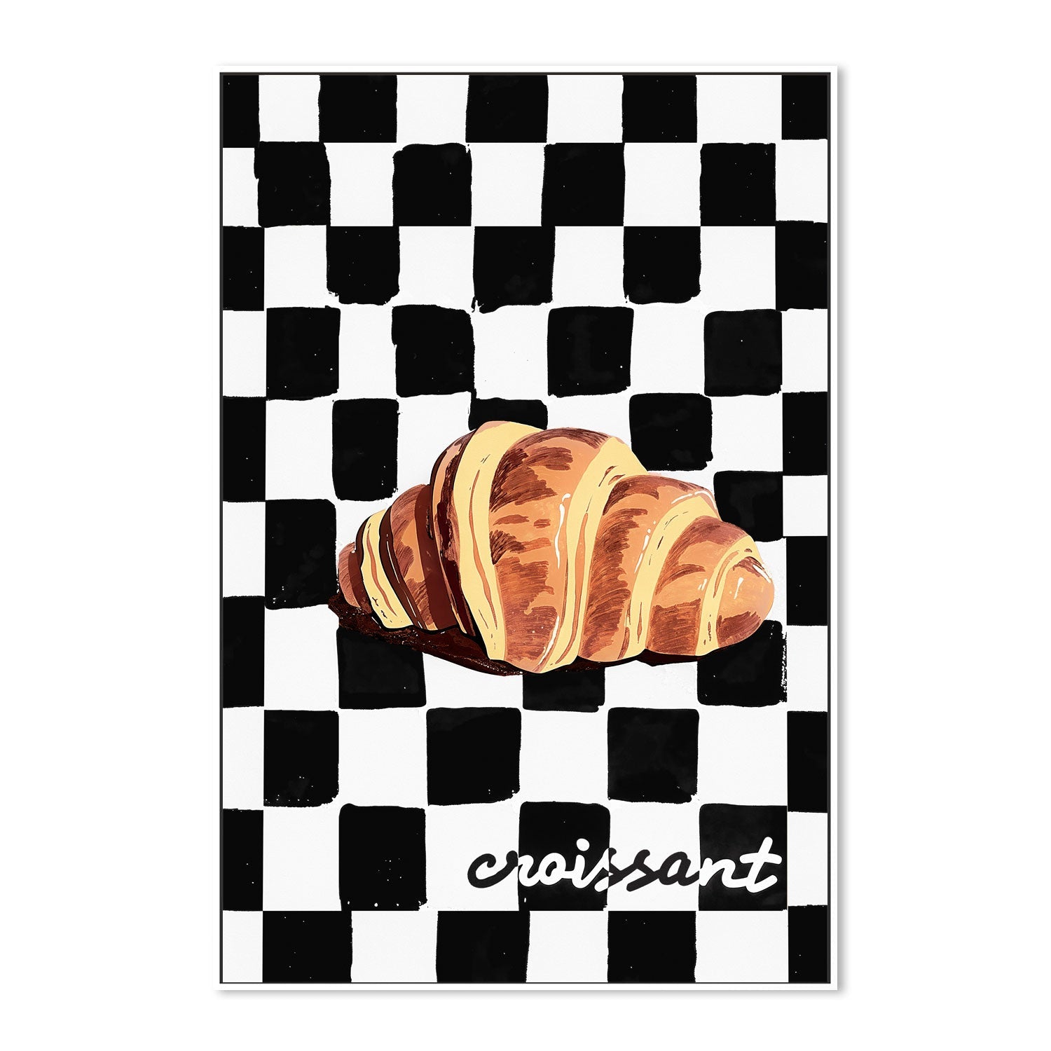 wall-art-print-canvas-poster-framed-BW Croissant , By Lady Hana-5
