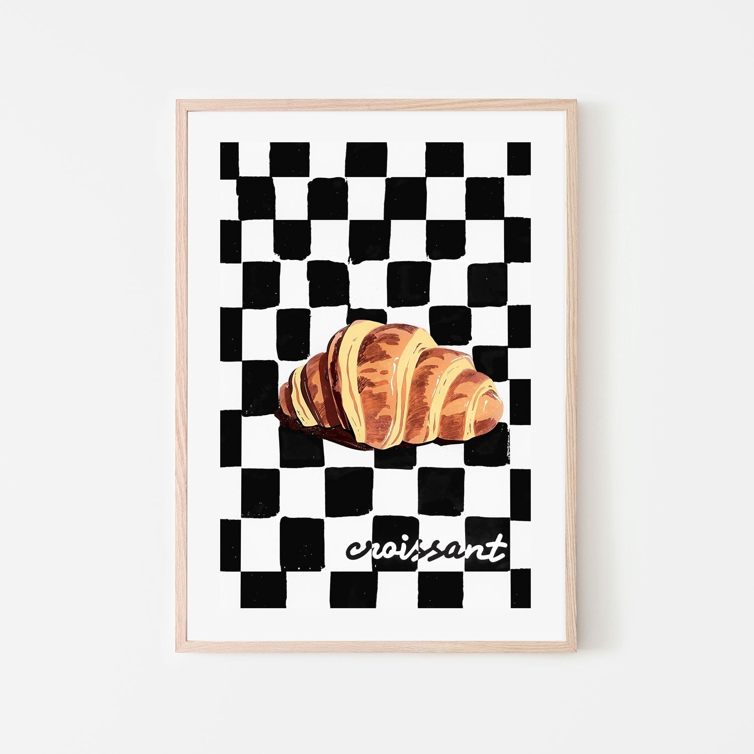 wall-art-print-canvas-poster-framed-BW Croissant , By Lady Hana-6