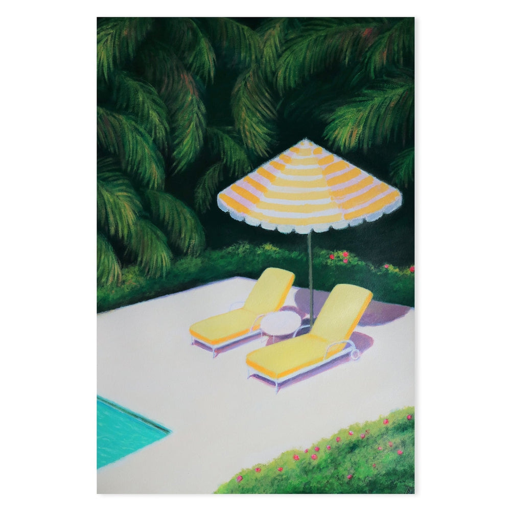 wall-art-print-canvas-poster-framed-By The Pool-by-Ieva Baklane-Gioia Wall Art