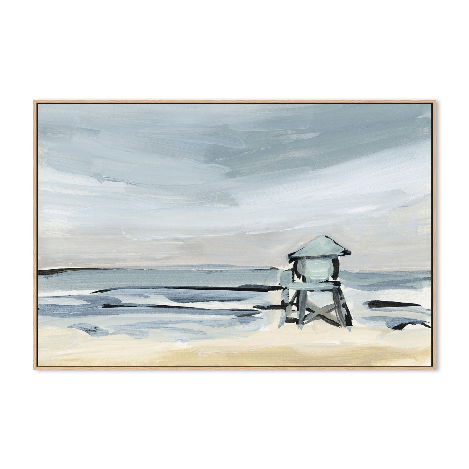 wall-art-print-canvas-poster-framed-By The Sea, Style I-by-Emily Wood-Gioia Wall Art