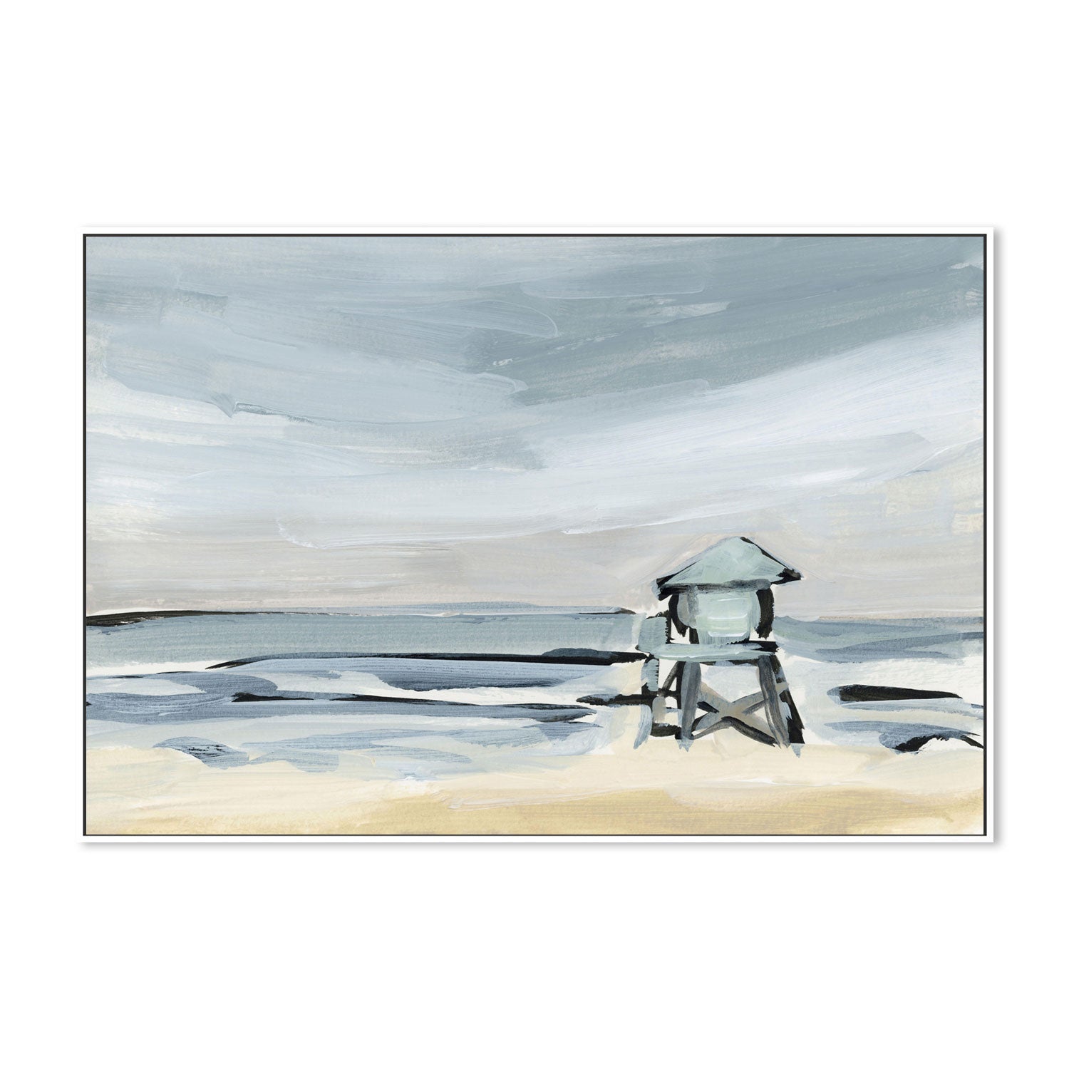 wall-art-print-canvas-poster-framed-By The Sea, Style I-by-Emily Wood-Gioia Wall Art
