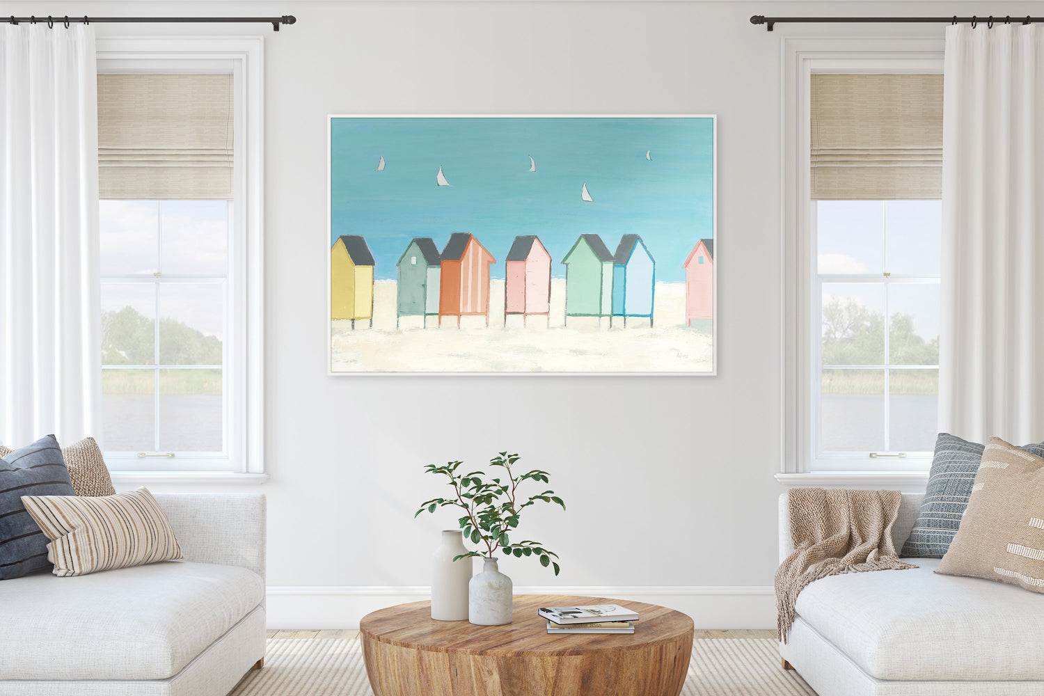 wall-art-print-canvas-poster-framed-Cabanas, Style A-by-Phyllis Adams-Gioia Wall Art