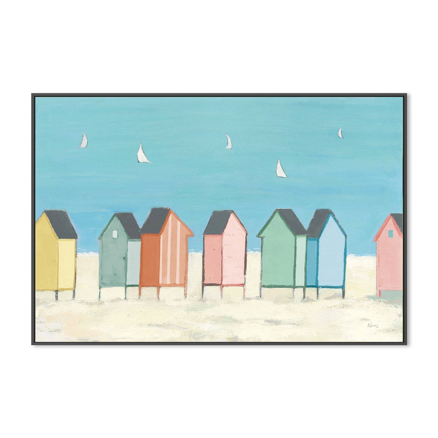 wall-art-print-canvas-poster-framed-Cabanas, Style A-by-Phyllis Adams-Gioia Wall Art