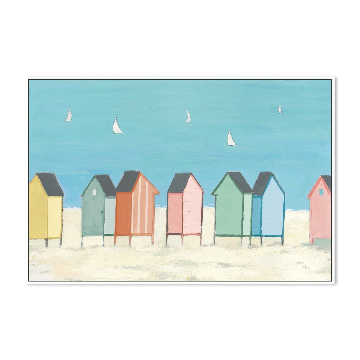 wall-art-print-canvas-poster-framed-Cabanas, Style A-by-Phyllis Adams-Gioia Wall Art