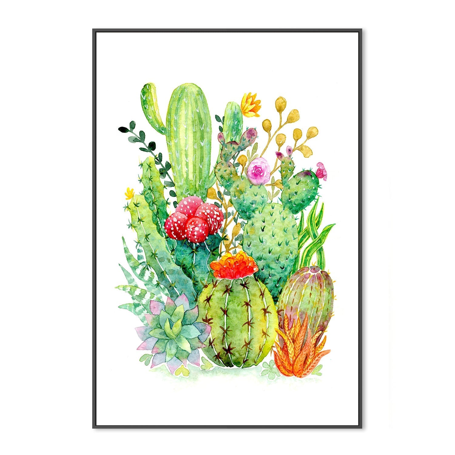 wall-art-print-canvas-poster-framed-Cactus , By Jessie Mitchelson-3