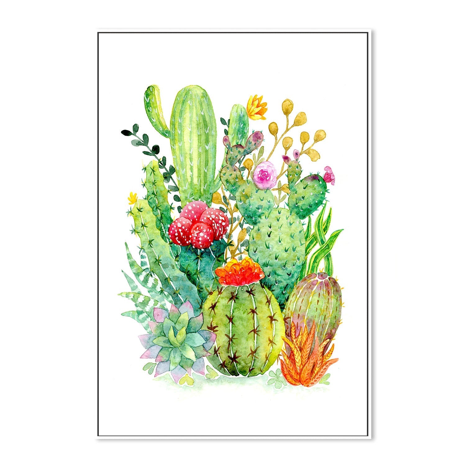 wall-art-print-canvas-poster-framed-Cactus , By Jessie Mitchelson-5