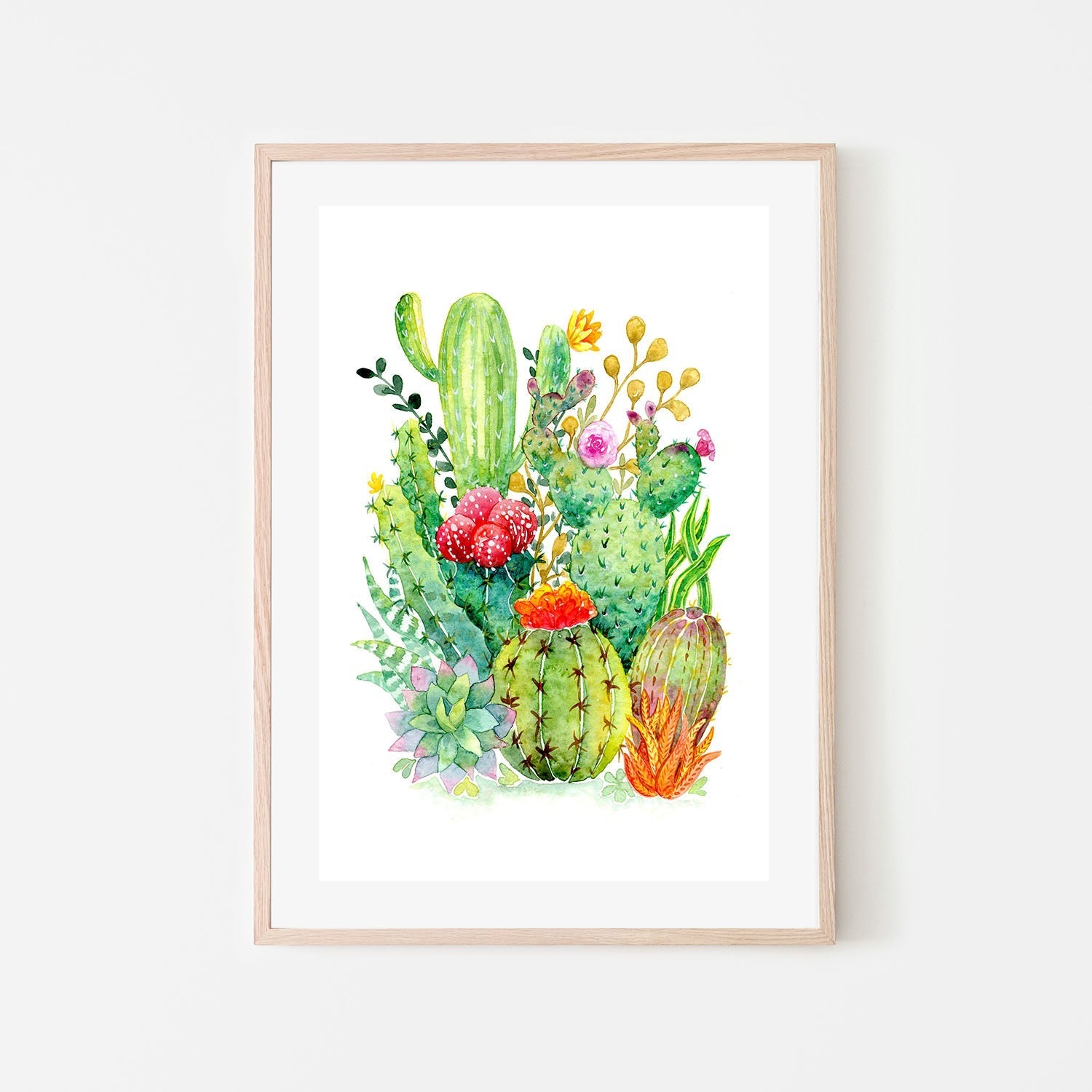 wall-art-print-canvas-poster-framed-Cactus , By Jessie Mitchelson-6