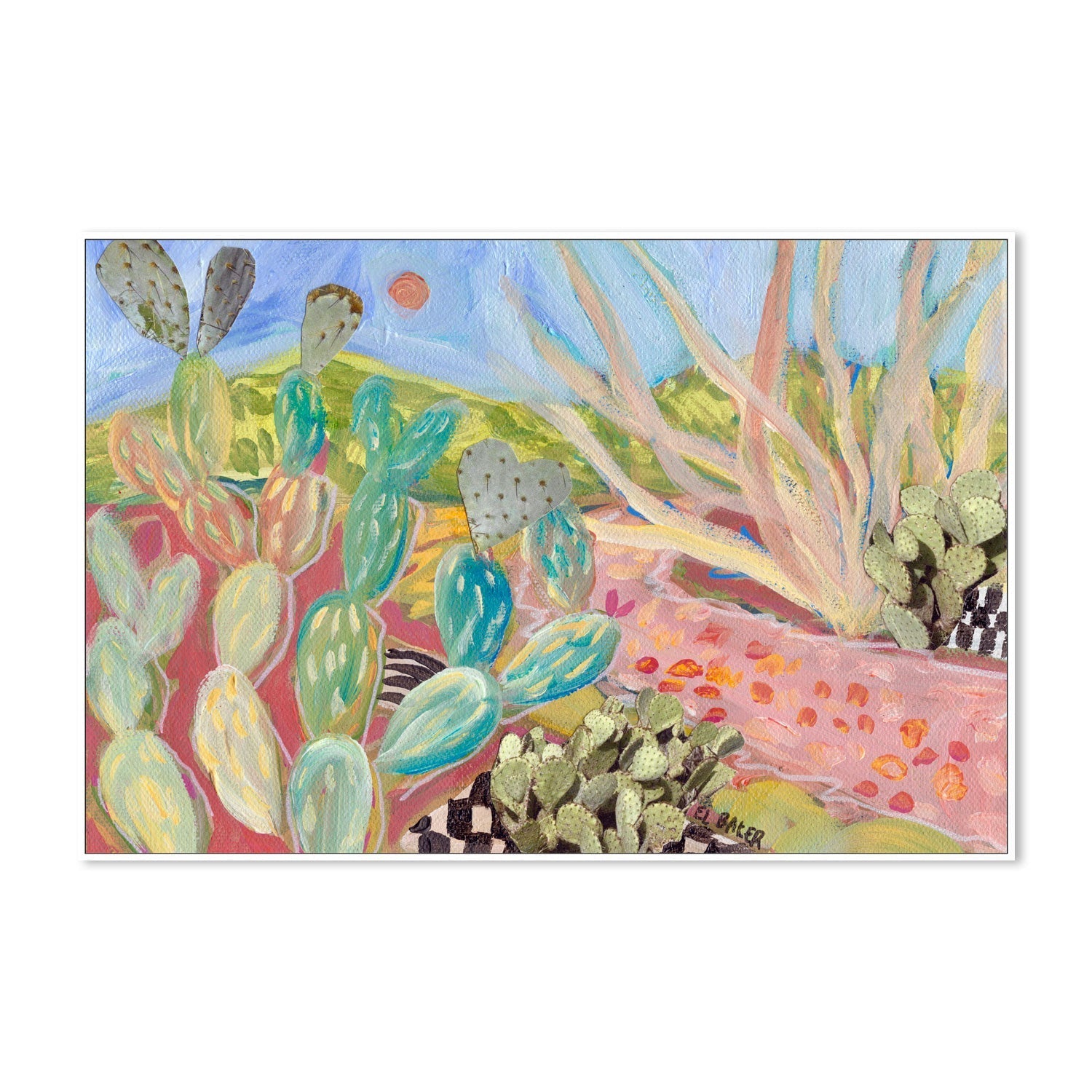 wall-art-print-canvas-poster-framed-Cactus Land , By Eleanor Baker-5