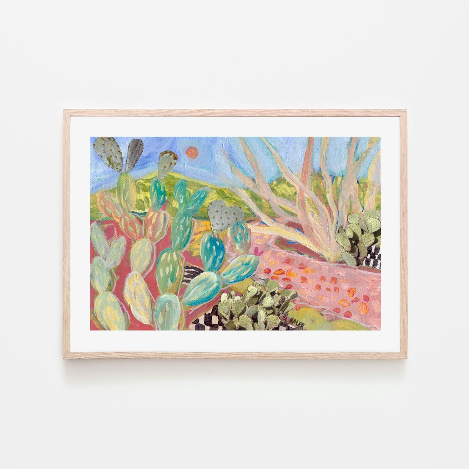 wall-art-print-canvas-poster-framed-Cactus Land , By Eleanor Baker-6