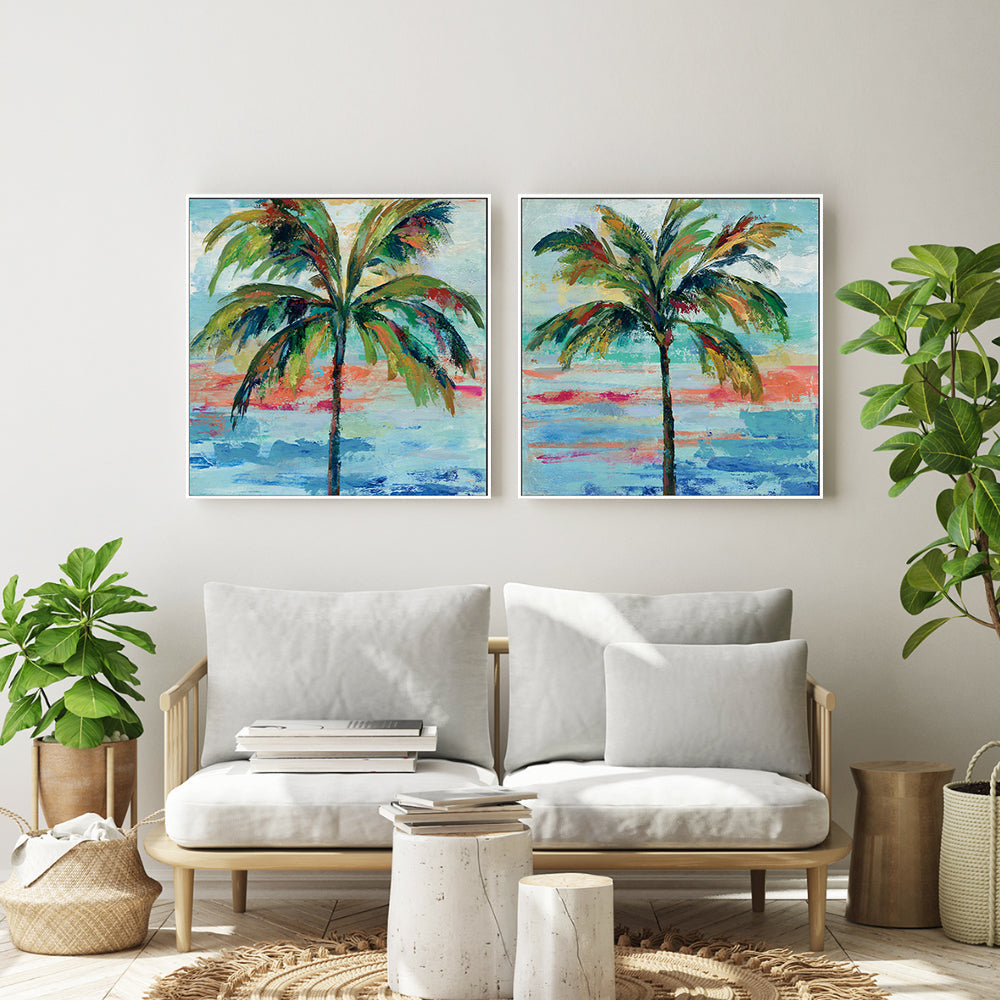 wall-art-print-canvas-poster-framed-California Palm, Style A & B, Set Of 2 , By Silvia Vassileva-GIOIA-WALL-ART