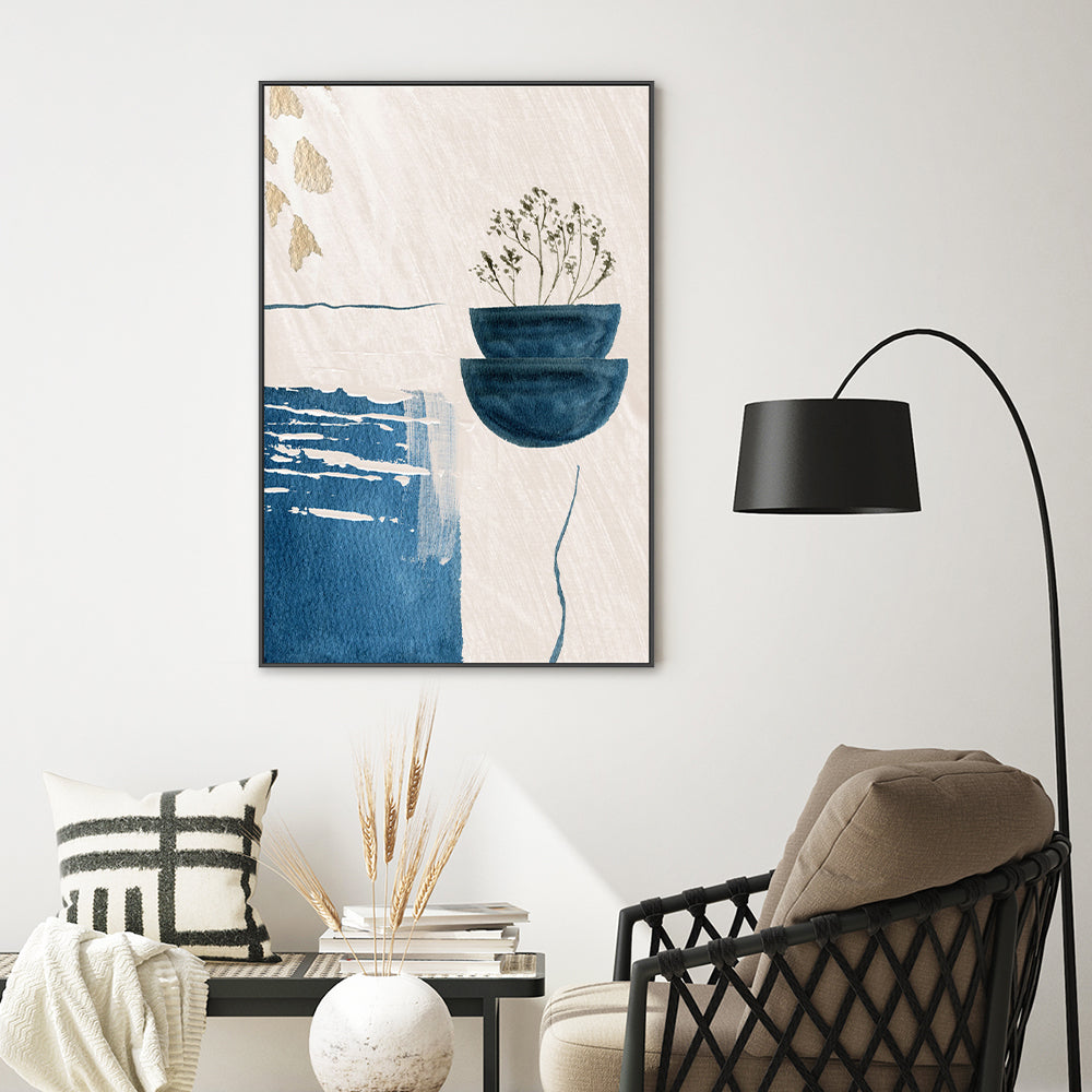 wall-art-print-canvas-poster-framed-Calm Blues, Style C , By Sally Ann Moss-GIOIA-WALL-ART