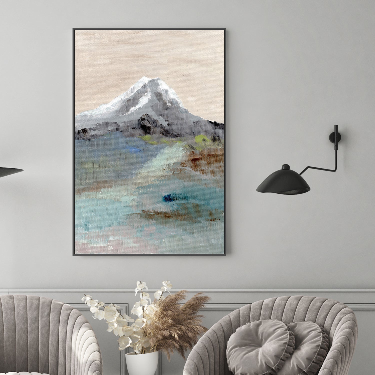 wall-art-print-canvas-poster-framed-Calm Mountainscape , By Nikita Jariwala-2