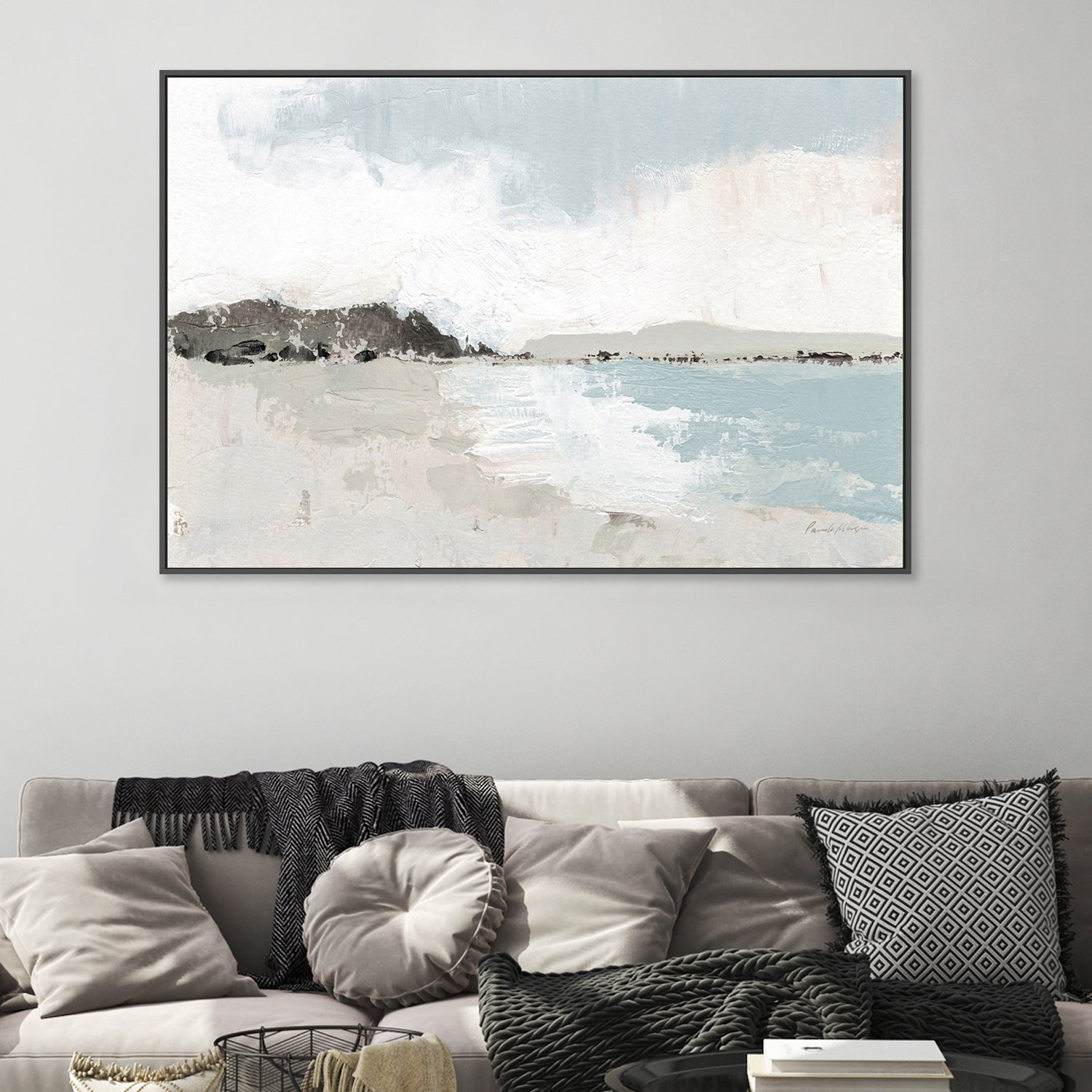 wall-art-print-canvas-poster-framed-Calm Water Neutral-by-Pamela Munger-Gioia Wall Art