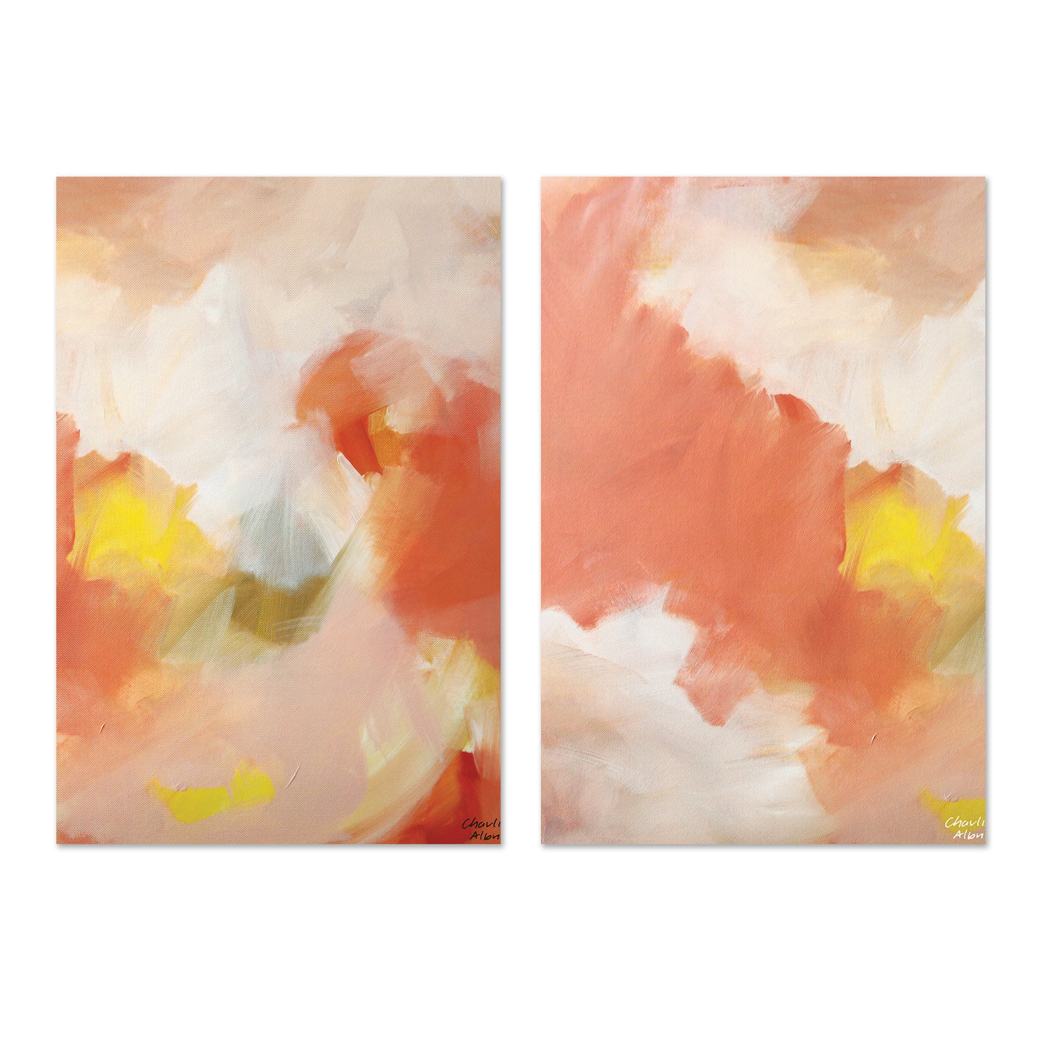 wall-art-print-canvas-poster-framed-Calming Sienna, Set of 2-by-Moments By Charlie-Gioia Wall Art