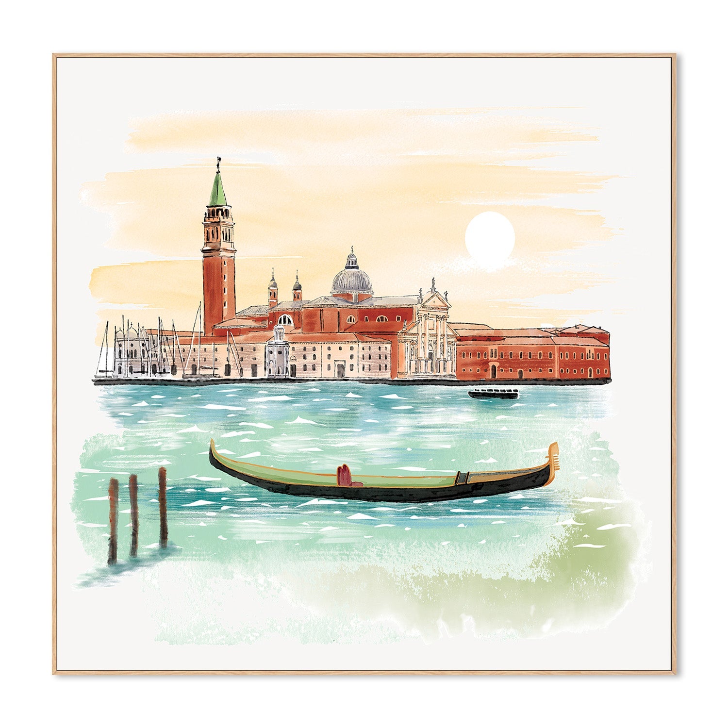wall-art-print-canvas-poster-framed-Canal Serenade-4