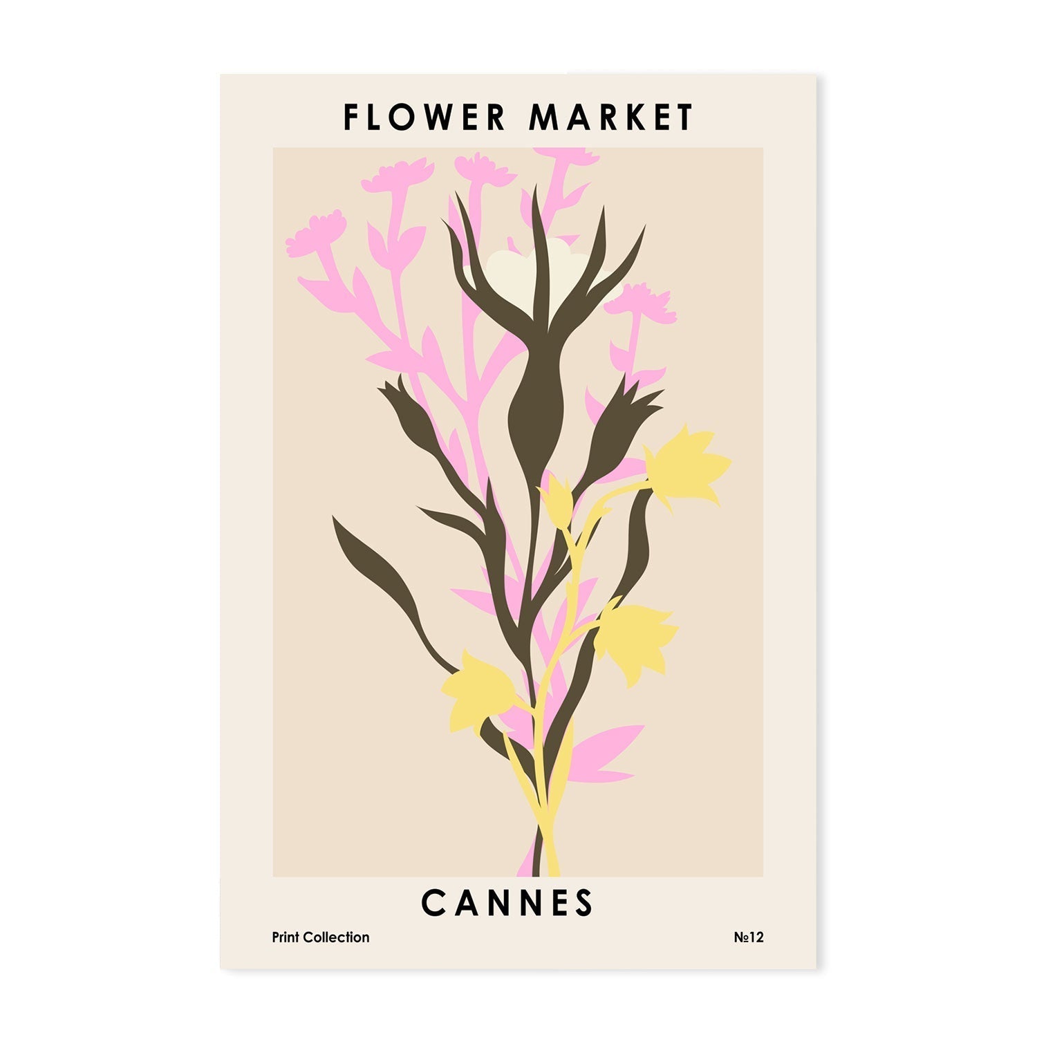 wall-art-print-canvas-poster-framed-Cannes Flower Market-GIOIA-WALL-ART