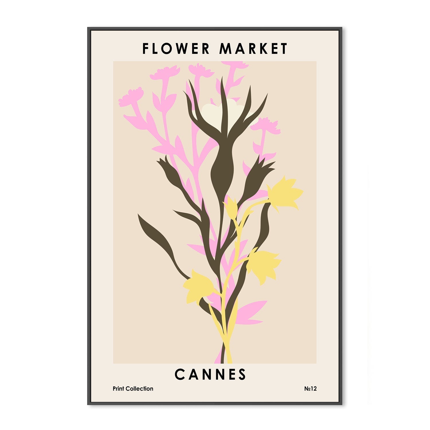 wall-art-print-canvas-poster-framed-Cannes Flower Market-GIOIA-WALL-ART