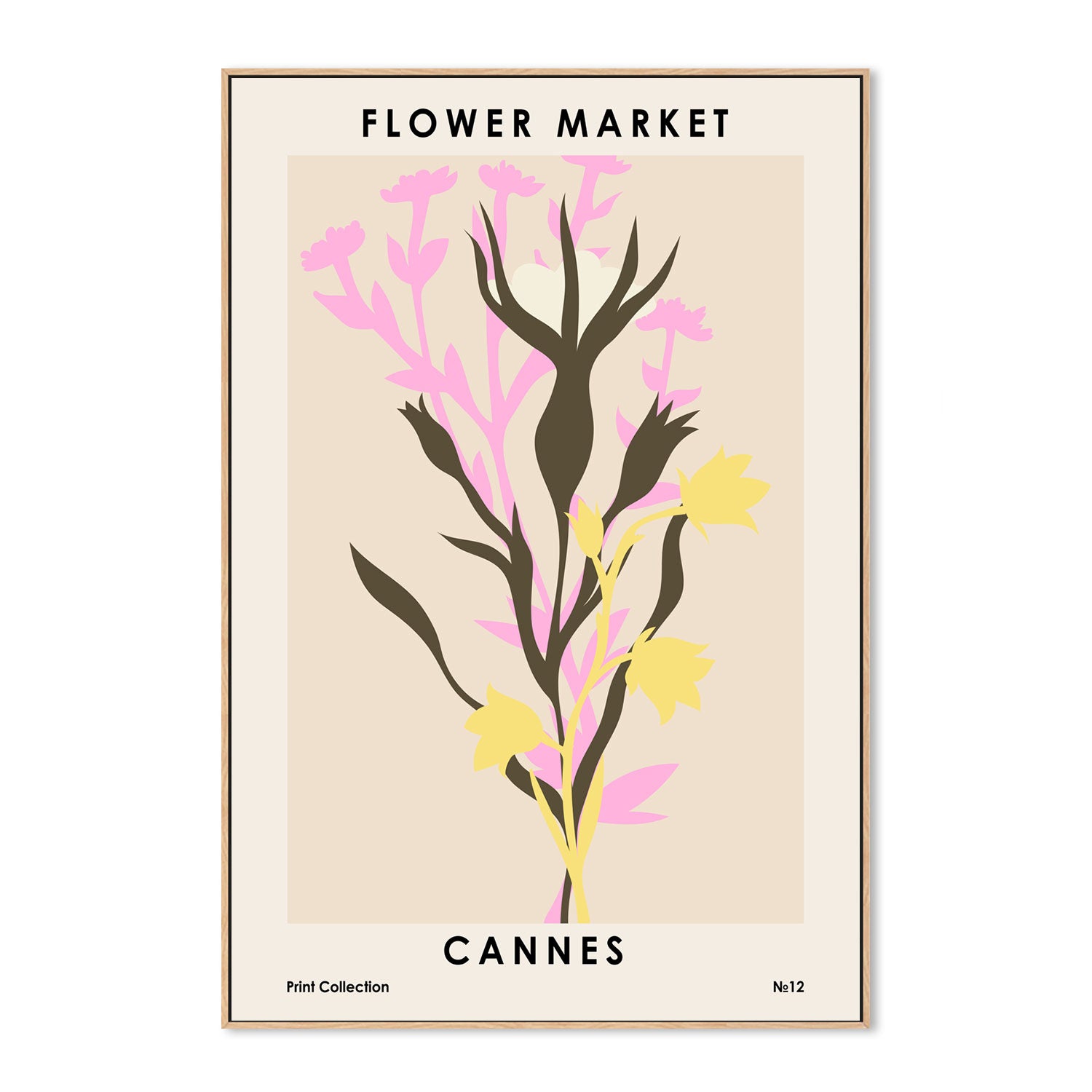 wall-art-print-canvas-poster-framed-Cannes Flower Market-GIOIA-WALL-ART