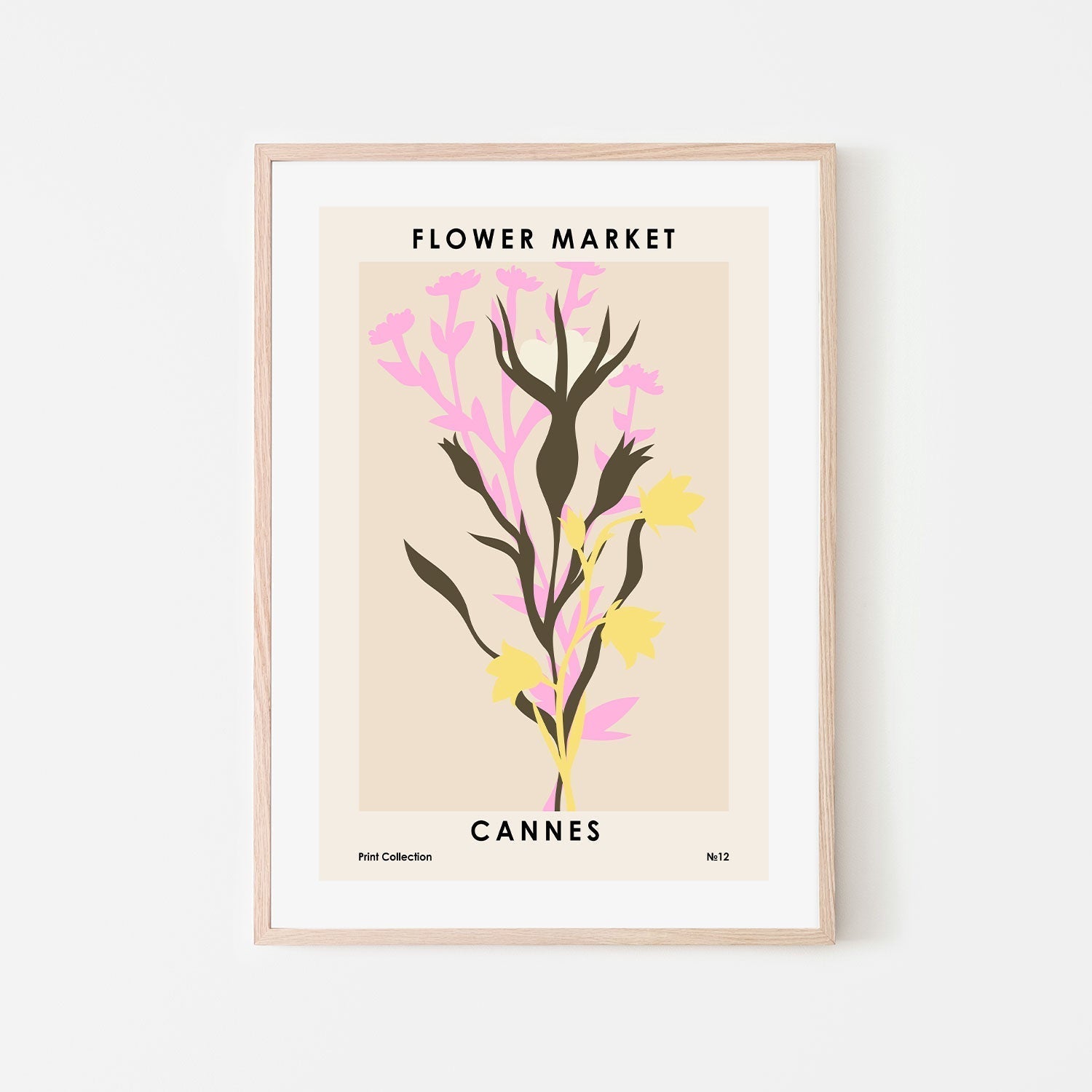 wall-art-print-canvas-poster-framed-Cannes Flower Market-GIOIA-WALL-ART