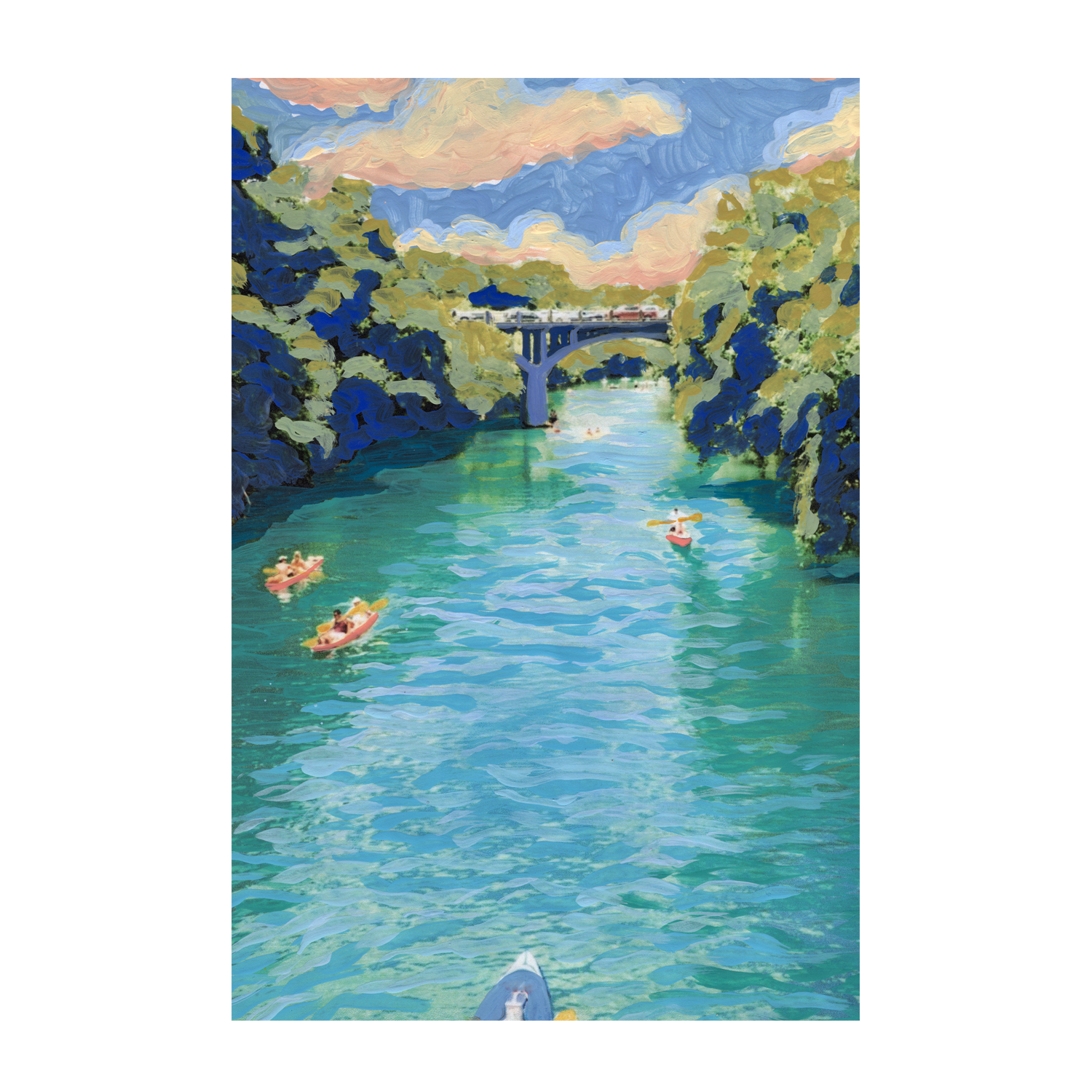 wall-art-print-canvas-poster-framed-Canoeing , By Eleanor Baker-1