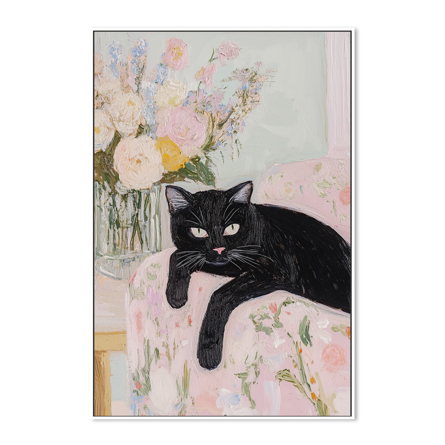 wall-art-print-canvas-poster-framed-Cat On the Couch-5