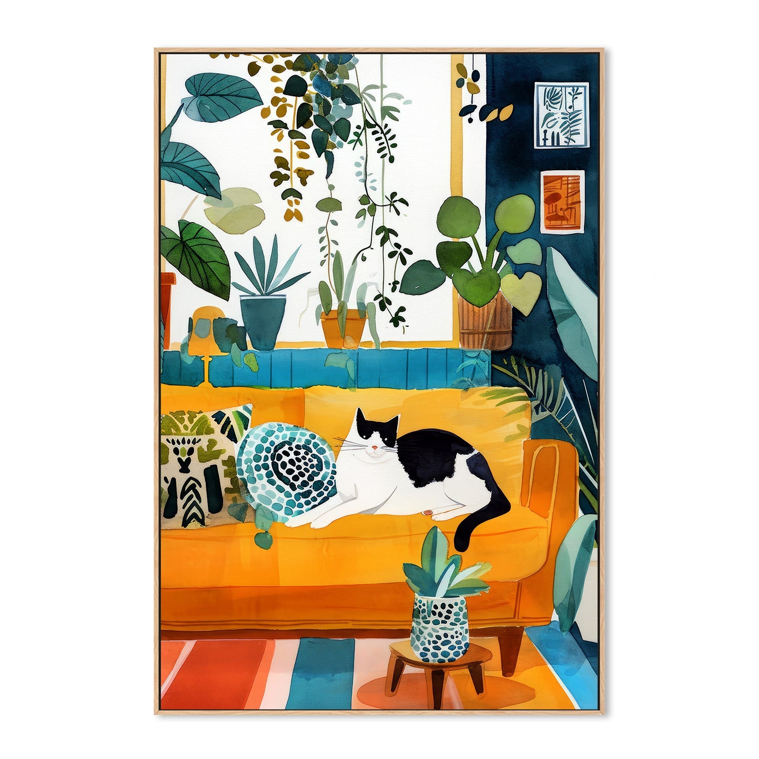 wall-art-print-canvas-poster-framed-Cat's life 5-4