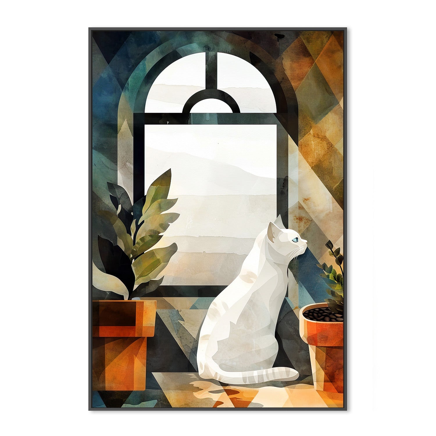 wall-art-print-canvas-poster-framed-Cat's life 6-3