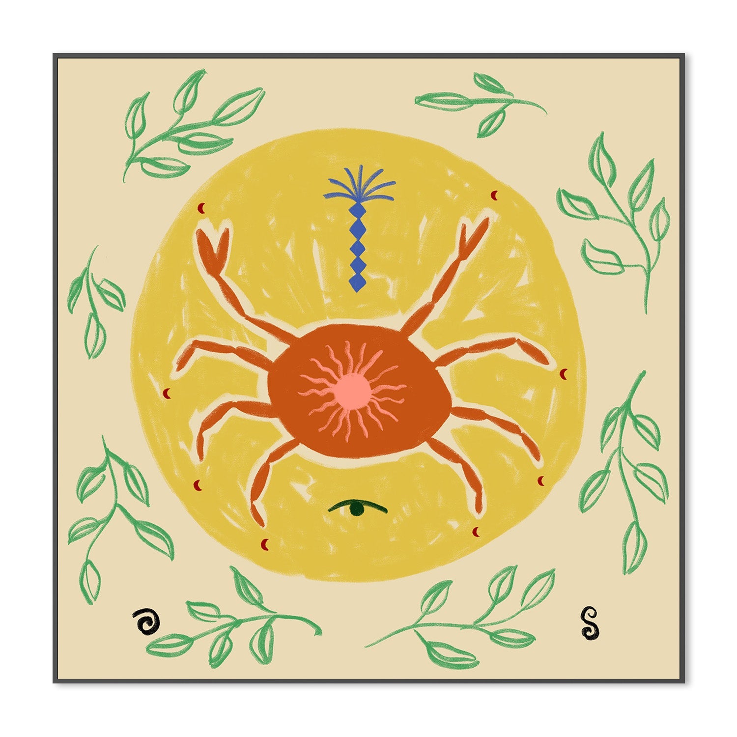 wall-art-print-canvas-poster-framed-Celestial Crab Dance-3