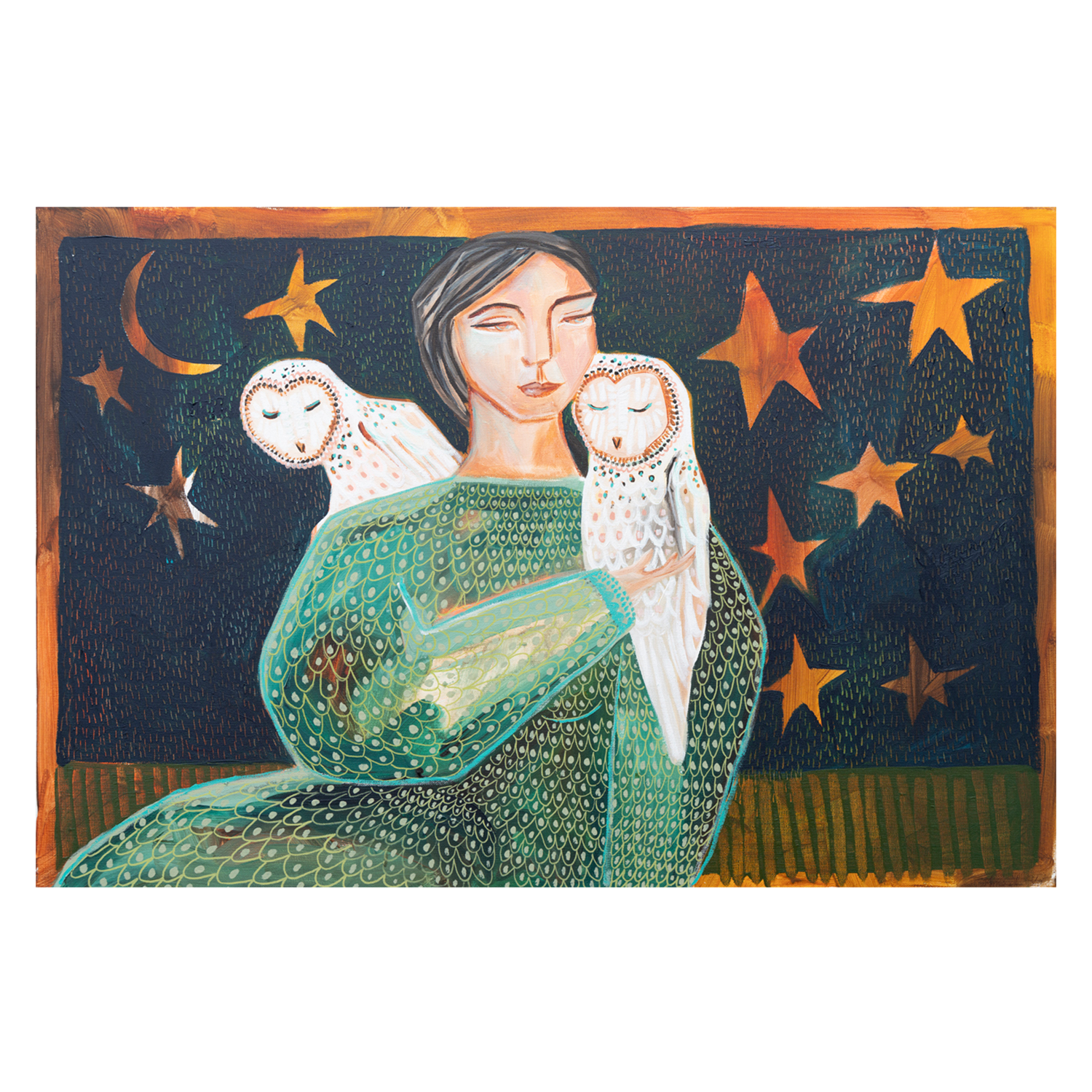 wall-art-print-canvas-poster-framed-Celestial Symphony, Jade , By Amanda Skye-1