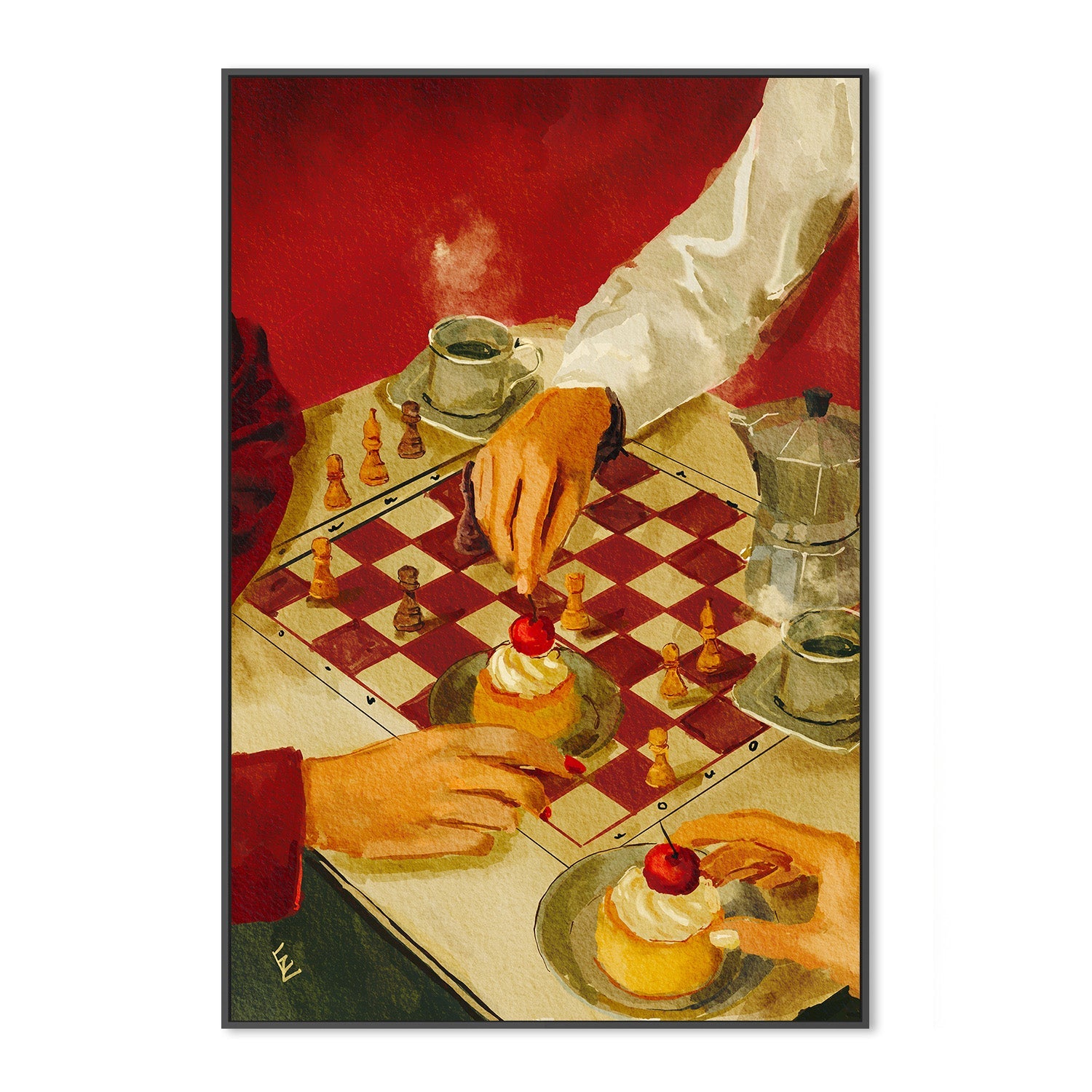 wall-art-print-canvas-poster-framed-Checkmate And Cakes-3