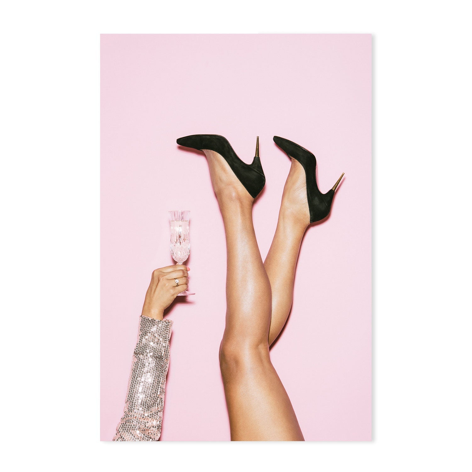 wall-art-print-canvas-poster-framed-Cheers Disco Heels-by-Plus X Studio-Gioia Wall Art