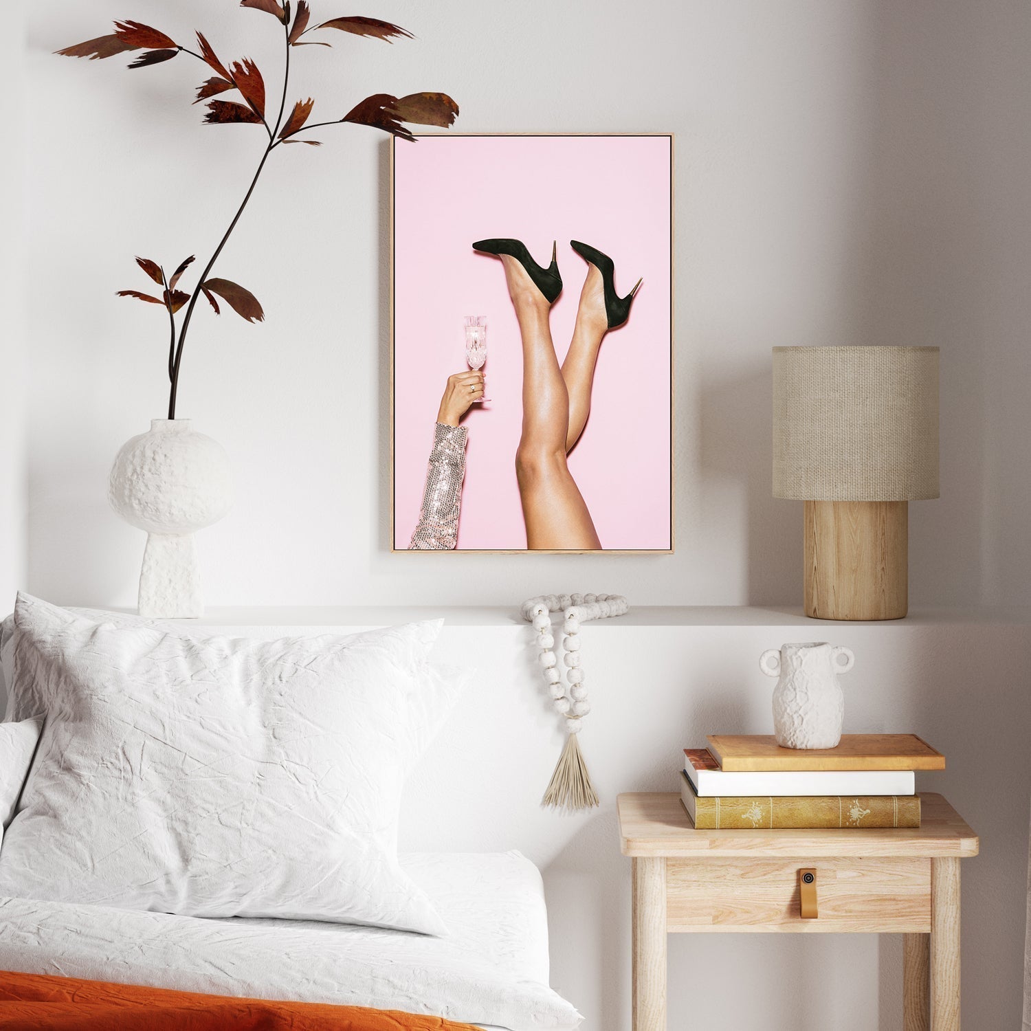 wall-art-print-canvas-poster-framed-Cheers Disco Heels-by-Plus X Studio-Gioia Wall Art