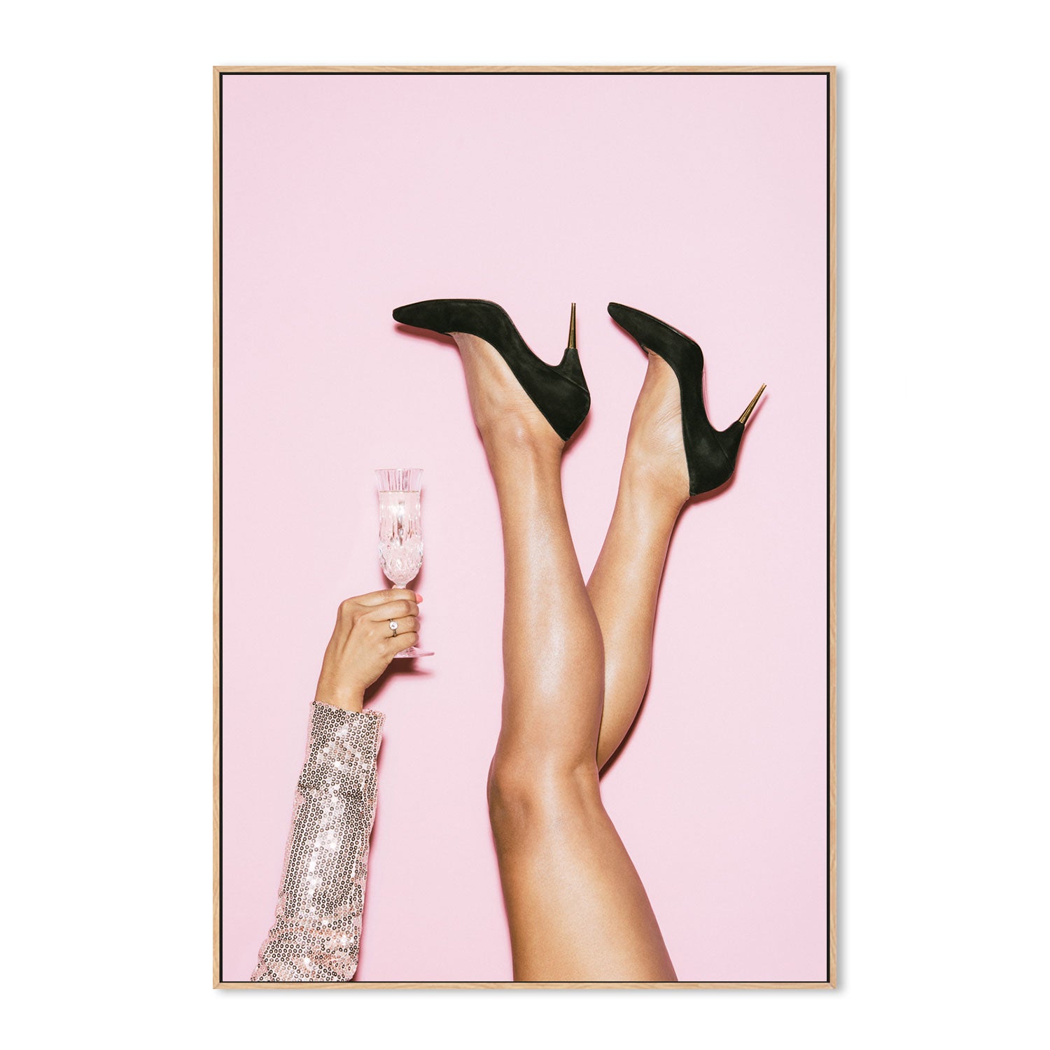 wall-art-print-canvas-poster-framed-Cheers Disco Heels-by-Plus X Studio-Gioia Wall Art