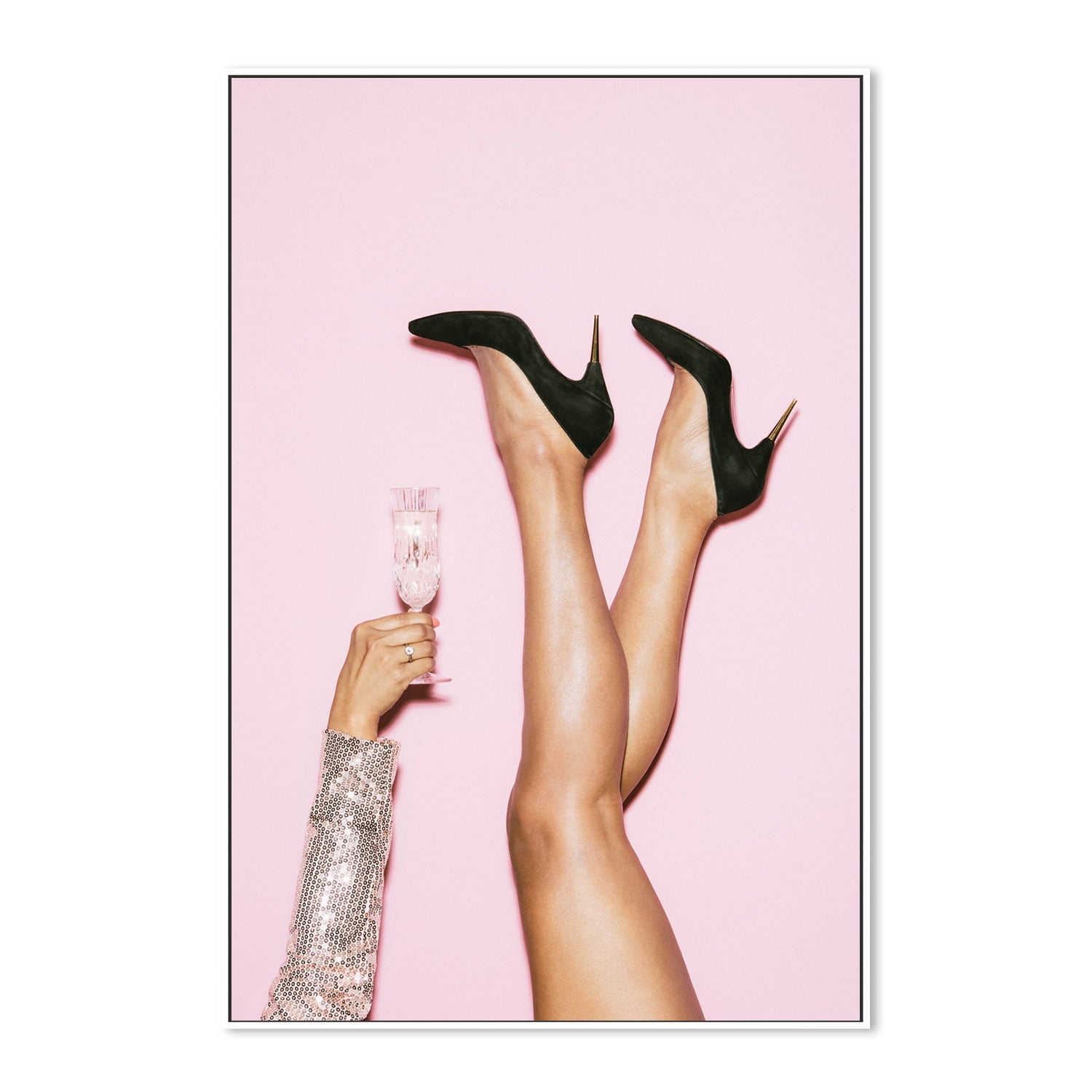 wall-art-print-canvas-poster-framed-Cheers Disco Heels-by-Plus X Studio-Gioia Wall Art
