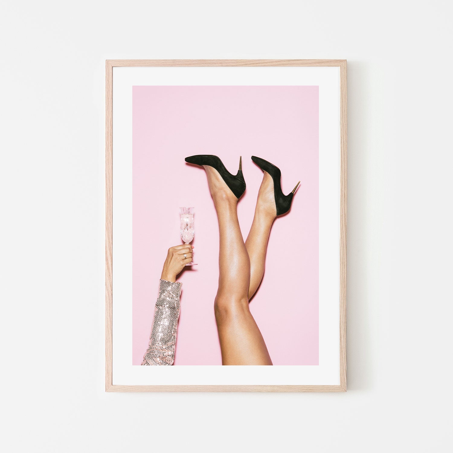 wall-art-print-canvas-poster-framed-Cheers Disco Heels-by-Plus X Studio-Gioia Wall Art