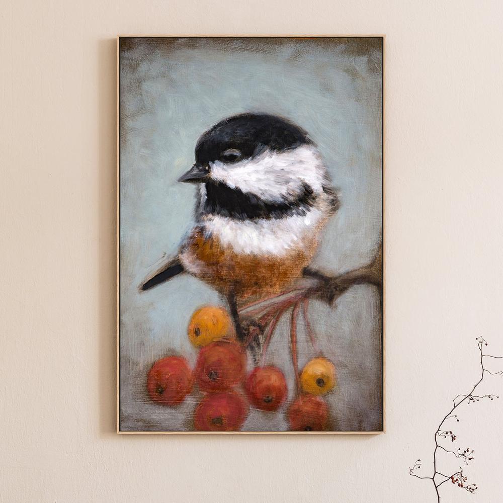 wall-art-print-canvas-poster-framed-Chickadee And Winter Berries-2