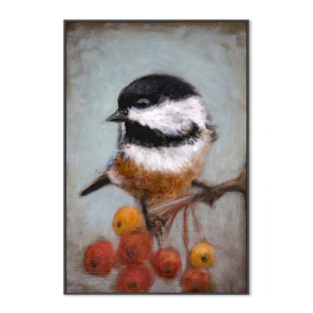 wall-art-print-canvas-poster-framed-Chickadee And Winter Berries-3