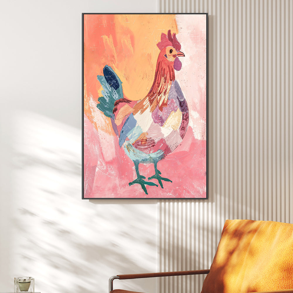 wall-art-print-canvas-poster-framed-Chicken , By Lady Hana-2