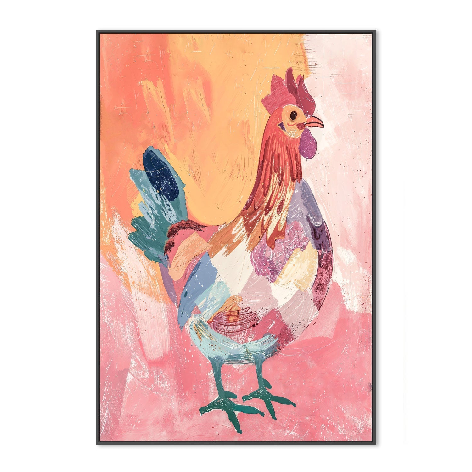 wall-art-print-canvas-poster-framed-Chicken , By Lady Hana-3