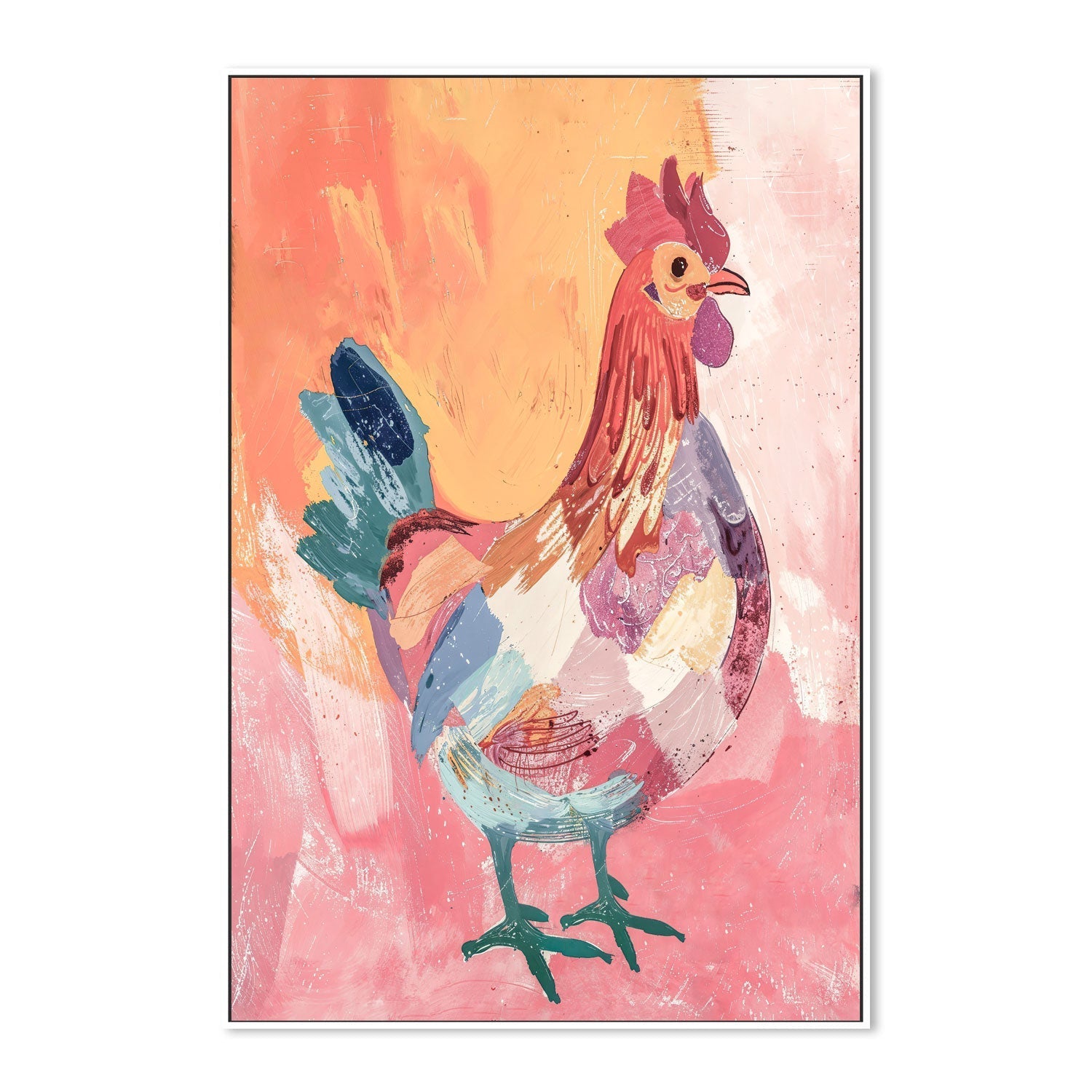 wall-art-print-canvas-poster-framed-Chicken , By Lady Hana-5
